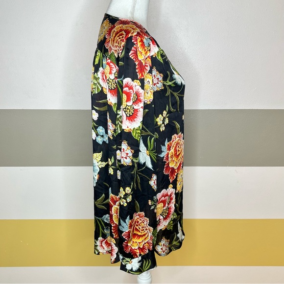 2/$25 LOFT Peasant Prairie Floral Minimalist Modern Casual Professional Blouse - Picture 4 of 12
